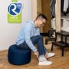 Bruni Pouf Sitzhocker L in Blaugrau – runder Sitzpouf, Indoor und Outdoor als Fußhocker, Yoga-Sitzkissen, Meditationskissen geeignet Bild 2