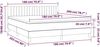 vidaXL Boxspringbett mit Matratze Hellgrau 180x200 cm Samt 3141437 Bild 3