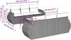 vidaXL 7-tlg. Garten-Sofagarnitur mit Kissen Grau Poly Rattan 3221109 Bild 3