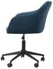 Beliani 'Venice' Bürostuhl, höhenverstellbar, Samtstoff, 64 x 89 x 64 cm, Blau Bild 5