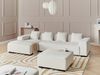Ecksofa 4-Sitzer LUNGO Bouclé Weiß mit Ottomane rechtsseitig Bild 2