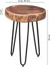 Massivholz Akazie Beistelltisch BAGLI 35 x 35 cm Wohnzimmertisch Massiv Anstelltisch Holztisch Echtholz Baumkante Bild 3