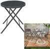 HOME DECO FACTORY, HDO0301, Tisch Modell Elba Grey, Gartenmöbeltisch, Möbel, Gartenmöbel, Tisch für den Außenbereich, 60 x 71 x 60 cm, zum Zusammenbauen, Grau Bild 2