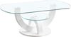 Couchtisch >Boston< weiß Hochglanz / Glas, Ablage - 110x40x60 (BxHxT) Bild 4