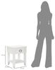 Dmora Couchtisch Binago 45 x 40 x 54h cm Weiß mit Schublade Bild 3