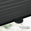 Sonello Plissee Klemmfix ohne Bohren 95x200 cm Schwarz Faltrollo Plisseerollo Jalousie für Tür & Fenster Blickdicht Sichtschutz Sonnenschutz Fertifplissee Rollo Bild 4
