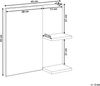 Wandspiegel mit Ablage PELOTAS 45 cm 45 cm Marmor Optik Schwarz Bild 3