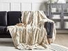 beliani 'CHACK' Kuscheldecke, Baumwolle, Beige, 220x240 cm Bild 2