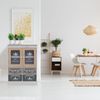 Rebecca Mobili Shabby Sideboard, Selbsttragender Küchenschrank, Melanimate PVC Spanplatte, Weiß Beige Grau, 2 Türen 4 Schubladen - Maße: 81 x 58 x 30 cm (HxLxB) - Art. RE6740 Bild 2