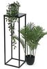 DanDiBo Blumenhocker Metall Schwarz 70 cm Eckig Blumenständer Beistelltisch FRA-005 Blumensäule Modern Pflanzenständer Pflanzenhocker Bild 4