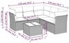 vidaXL 6-tlg. Garten-Sofagarnitur mit Kissen Beige Poly Rattan 3217629 Bild 3