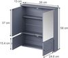Spiegelschrank Bianco Grau 56 x 58 cm Vicco Bild 3
