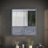 Spiegelschrank Bianco Grau 56 x 58 cm Vicco Bild 2