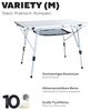 UQUIP Campingtisch Campingtisch Variety M Camping Rolltisch, Stufenlos Höhenverstellbar Alu Bild 4