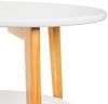 Set mit 2 runden Beistelltischen aus MDF-Holz in Weiß und Natur Bild 4