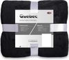 Wohndecke Quebec Kuscheldecke Tagesdecke Fleece weich 150x200cm schwarz, CelinaTex, allergikergeeignet,bügelfrei,flauschig,kuschelweich,mollig warm Bild 3