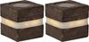 LED-Solar-Dekoration "Stonecube", 2 Stück, grau Bild 2
