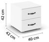 rauch Aditio Box, Nachttisch, 2 Schubladen, mit Softclose-Funktion, Farbe Weiß, BxHxT 40x42x42cm Bild 3