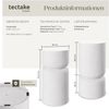 tectake Beistelltisch 2er Set Beistelltisch (1-St, 2 tlg), 2er Set moderne Beistelltische Bild 3