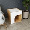 Roomart Tierhaus für Hunde & Katzen – Haustierhöhle RINO • Weiß-Eiche Bild 5