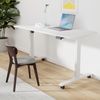 ESMART Germany ETX-121WW 160x80 cm Weiß Ergonomischer Steh-Sitz-Schreibtisch auf Rollen Stufenlos elektrisch höhenverstellbar 78,5-128,5cm 3 x Memory Aktivitätserinnerung Soft-Start/Stopp Bild 2