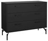 Dmora - Kommode Agathe, Mehrzweckkommode, Schlafzimmerkommode, Schrank mit Schubladen, 99x40 h77 cm, Schwarz Bild 3