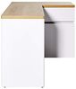 Amazon-Marke: Jahnke Aulne Rechteckig schreib tisch Eckschreibtisch, 90 x 117 x 76 cm, Weiß/Eichen Bild 4