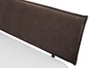 Möbel-Eins CURBY Kufenbett mit Polster-Kopfteil, Material Massivholz, rustikale Altholzoptik, Fichte, Kufen schwarz natur 180x200 cm Stoff Braun ohne Steppung Bild 4
