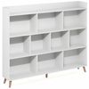 Furinno Claude 10-Würfel Bücherregal im Mid-Century-Stil, Bücherregal, Stauraum-Organizer mit Holzbeinen, für Wohnzimmer, Schlafzimmer, Homeoffice, Weiß Bild 5