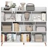 Furinno Claude 10-Würfel Bücherregal im Mid-Century-Stil, Bücherregal, Stauraum-Organizer mit Holzbeinen, für Wohnzimmer, Schlafzimmer, Homeoffice, Weiß Bild 4