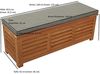DEGAMO Kissenbox MONZA (1 St), 128x42x43,5cm, Eukalyptus Holz, mit Sitzpolster grau Bild 2