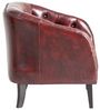 Chesterfield Sessel Echtleder antik rot 76x76x76 cm massivum Oakland Clubsessel Retro Wohnzimmer Büro Lounge Herrenzimmer Empfang Bild 5