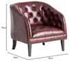 Chesterfield Sessel Echtleder antik rot 76x76x76 cm massivum Oakland Clubsessel Retro Wohnzimmer Büro Lounge Herrenzimmer Empfang Bild 3