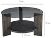 Dmora - Wohnzimmertisch Alnitak, Niedriger Wohnzimmertisch, Kaffeeregal, Couchtisch für Sofa, 75x75h40 cm, Anthrazit und Braun Bild 2