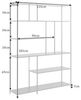 riess-ambiente Bücherregal SLIM LINE 185x135cm graphit / schwarz, Einzelartikel 1-tlg, Wohnzimmer · Design · Metall · mit Ablage · Industrial Bild 3