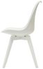 Tenzo 3317-801 Bess 2-er Set Designer Esszimmerstuhl, Kunststoffschale mit Sitzkissen in Lederoptik, Untergestell Birke, lackiert, 82 x 48 x 54 cm (H x B x T), weiß Bild 5