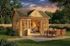 Alpholz Gartenhaus CLOCKHOUSE® Gartenhaus aus Holz Holzhaus mit 28 mm Wandstärke Blockbohlenhaus mit Montagematerial Bild 3