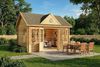 Alpholz Gartenhaus CLOCKHOUSE® Gartenhaus aus Holz Holzhaus mit 28 mm Wandstärke Blockbohlenhaus mit Montagematerial Bild 2