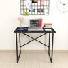 Schreibtisch Tjeldsund 75x90x60 cm Marmor, schwarz [en. casa] Bild 4