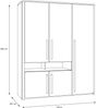 FORTE Surfinio Kleiderschrank, Holzwerkstoff, Grau/Braun, 158 x 194,3 x 58,7 cm Bild 2