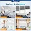 Grandekor Doppelrollo Klemmfix ohne Bohren Leinen 45x150 cm(Stoffbreite 41cm) Fenster Rollos für innen Klemmrollos Duo Rollos für Fenster ohne Bohren mit Bohren Privatschutz UV-Schutz Zebrarollo Bild 3