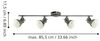 Eglo 96555 Spot SERAS GU10 4X3W L:77cm B:6,5cm Stahl nickel-antik, creme Bild 5