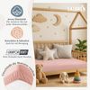 Laleni 2er-Set Basic Spannbettlaken für Beistellbett 50x89 cm - Oeko-Tex Zertifiziert, 100% Baumwolle, atmungsaktives Spannbetttuch Jersey Baby, 135 g/m², Coral - Rot Bild 4