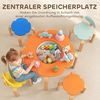 AIYAPLAY Kindersitzgruppe für Kinder von 3 bis 8 Jahren, (Kindermöbel, 5-tlg, 5-teiliges Set mit Tisch, Stühlen und Hockern), Blumenform, Mehrfarbig Bild 4