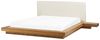 Bett mit LED ZEN 160 x 200 cm LED Kunstleder Heller Holzfarbton Bild 5