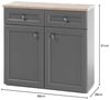 Schuhschrank >Tomlin< in grau - 98x91x38cm (BxHxT) Bild 2