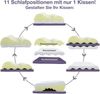 Erwin Müller Kopfkissen Nackenstützkissen 11-in-1 Multivariabel, Füllung: Farbe, Premium-Viscoschaum Uni Bild 2