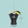 Ninja SLUSHi 2er-Set 295 ml isolierte Cocktailbecher mit Deckel, Offizielles Ninja SLUSHi Zubehör, Schwarz, XSKMRG2BKEUK Bild 5