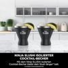 Ninja SLUSHi 2er-Set 295 ml isolierte Cocktailbecher mit Deckel, Offizielles Ninja SLUSHi Zubehör, Schwarz, XSKMRG2BKEUK Bild 2