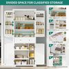 YITAHOME Küchenschrank, 182.5CM Hochschrank Küche Vorratsschrank, Buffetschrank mit Verstellbaren Ablagen, Esszimmerschrank mit Schubladen, für Wohnzimmer Küche Bild 4